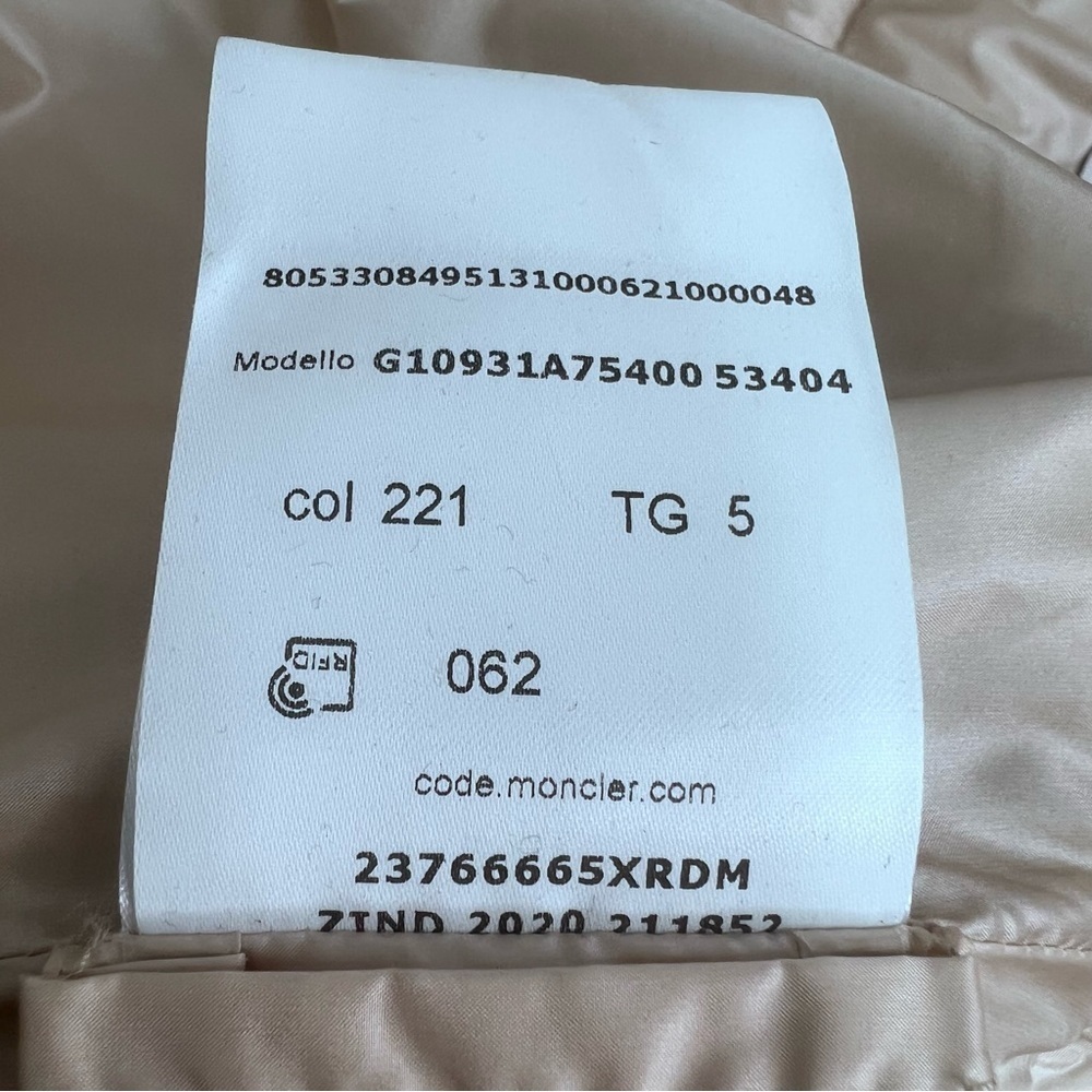 Moncler Peplum Baldah Bomber Jacket Size 5= XXL Lightweight Basic Minimalist - Picture 14 of 16